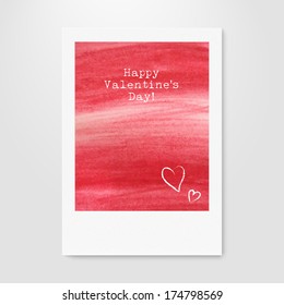 Scalable vector illustration of hand painted post card  for textbox, book cover design, greeting card - pink version