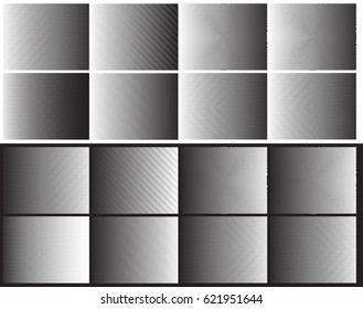 Scalable vector illustration set of gradient transitions created using lines. Isolated image, which you can use to screen and print (corporate identity, advertising, souvenir, etc.)