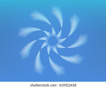 Scalable vector illustration, that consists of abstract geometric star, which consists of a set of intersecting lines. Isolated image, which you can use to screen (web, mobile app, video, etc.)