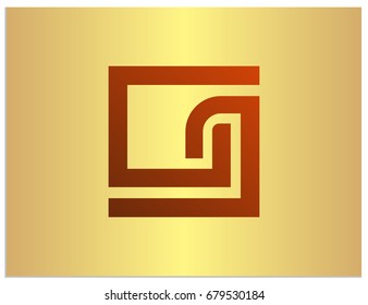 Scalable vector sign, containing hidden connected letters C, G, L, P. Isolated logo, for screen (web, mobile app, video, etc.) and print (corporate identity, advertising, etc.)