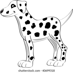A scalable vector of a single dalmatian dog svg
