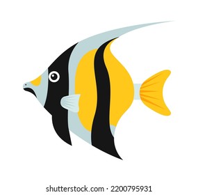 Scalar aquarium fish. Vector illustration