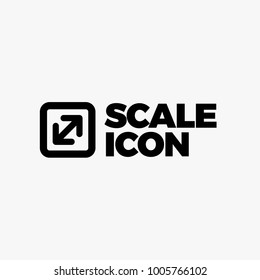 Scale Arrow Icon, Vector Scale Up Symbol, Website Or App Flat Icon