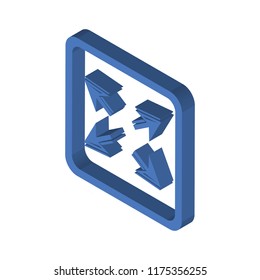 Scale Arrows Isometric Left Top View 3D Icon