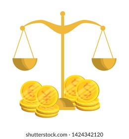 scale balance equality icon vector illustration design