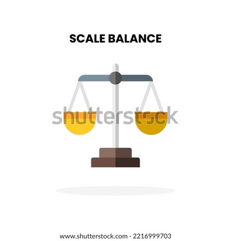 Scale Balance flat icon. Vector illustration on white background. Can used for digital product, presentation, UI and many more.
