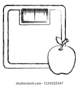 scale balance gym with apple