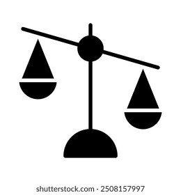 Ilustración vectorial de línea de icono de equilibrio de escala