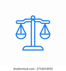 Vector de signo de icono de balance de escala