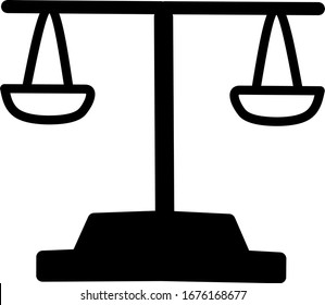 icono de balanceo o escala con un diseño simple