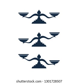 Scale Balance Icon Vector Logo Template