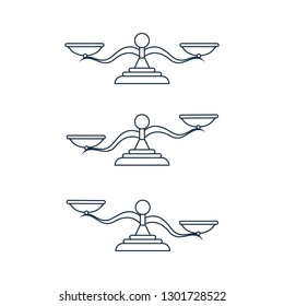 Scale Balance Icon Vector Logo Template