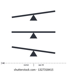 scale balance icon vector logo template