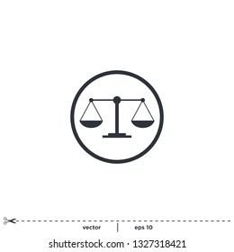 scale balance icon vector logo template