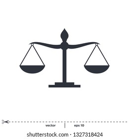scale balance icon vector logo template