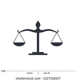 scale balance icon vector logo template