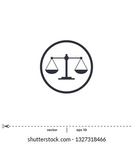 scale balance icon vector logo template