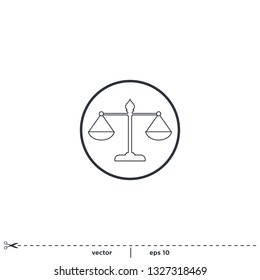 scale balance icon vector logo template