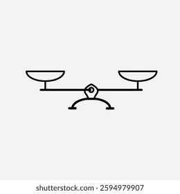 Scale balance icon vector logo design template