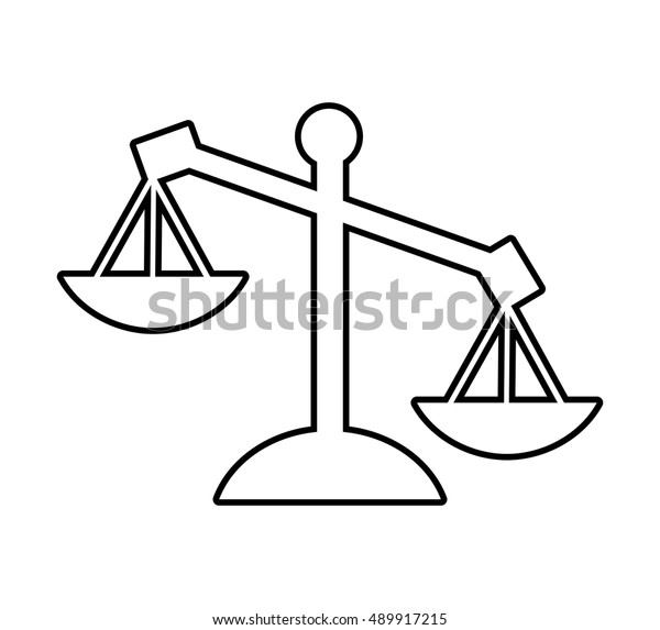 Image Vectorielle De Stock De Scale Balance Justice Icon Vector