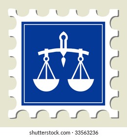 Scale Balance Sign Stamp