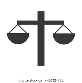 scale balance silhouette icon vector illustration design