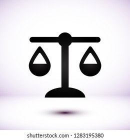 Scale, balance vector icon