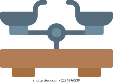 balance de escala Ilustración vectorial en un fondo transparente.Símbolos de calidad premium. Icono de vector de color de línea para concepto y diseño gráfico.