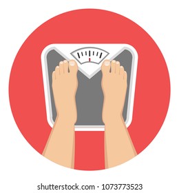 icono de diseño plano de peso de balanza
