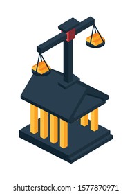 scale balance with weight lifting vector illustration design