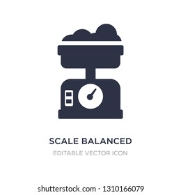 scale balanced tool icon on white background. Simple element illustration from Food concept. scale balanced tool icon symbol design.