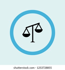 scale balanced tool icon symbol. Premium quality isolated scale balanced tool vector icon in trendy style. scale balanced tool element.