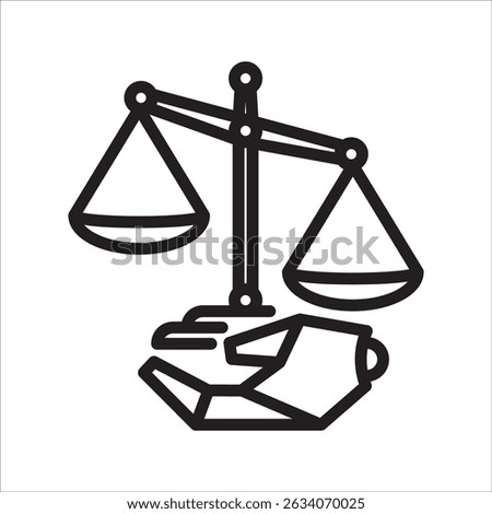 Scale Bias Ai simple line icon