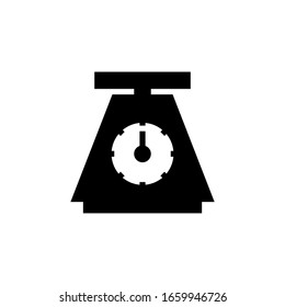 icono de escala en blanco y negro