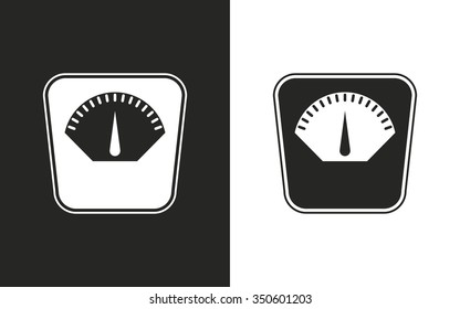 Scale  -  black and white icons. Vector illustration