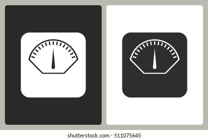 Scale - black and white icons. Vector illustration.