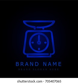 Scale blue chromium metallic logo