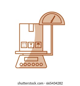 scale with box carton delivery icon