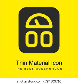 Scale bright yellow material minimal icon or logo design