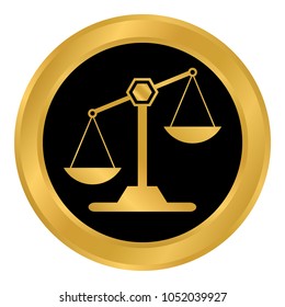 Scale button on white background. Vector illustration.