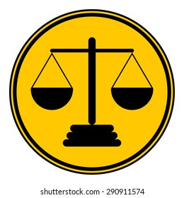 Scale button on white background. Vector illustration.