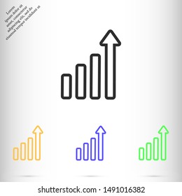 scale chart vector icon , Lorem ipsum flat design