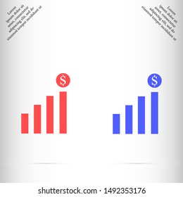 scale chart vector icon , Lorem ipsum flat design