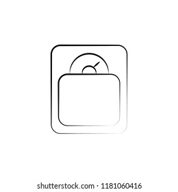 Scale for child concept line icon. Simple element illustration. Scale for child concept outline symbol design from Motherhood set. Can be used for web and mobile UI UX on white background