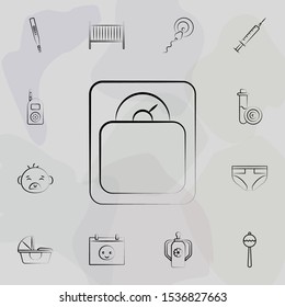 Scale for child concept line icon. Universal set of maternity for website design and development, app development