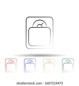 Scale for child multi color style icon. Simple thin line, outline vector of maternity icons for ui and ux, website or mobile application