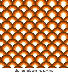 Scale colorful seamless pattern white, orange, yellow, brown
