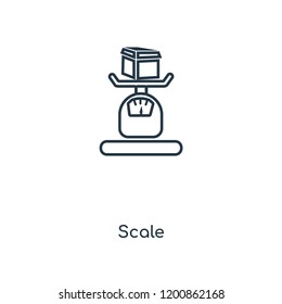 Scale concept line icon. Linear Scale concept outline symbol design. This simple element illustration can be used for web and mobile UI/UX.