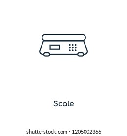 Scale concept line icon. Linear Scale concept outline symbol design. This simple element illustration can be used for web and mobile UI/UX.