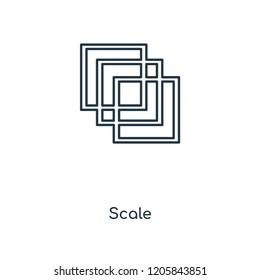 Scale concept line icon. Linear Scale concept outline symbol design. This simple element illustration can be used for web and mobile UI/UX.